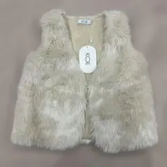 KOE フェイクファーベスト 120cm ホワイト