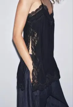 ZARA ZWコレクション　レースキャミソール　S