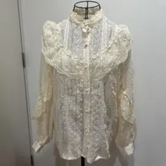 レースブラウス 長袖