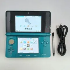 【動作確認済】ニンテンドー3DS本体 ゲー厶機 任天堂　アクアブルー