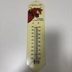 ラヴァシュ・キ・リ（笑う牛）ブリキ 温度計 レトロインテリア 30cm