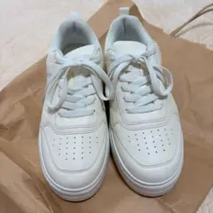 GU ボリュームソールコートスニーカー 白 Lサイズ