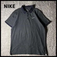 ナイキ　NIKE ワンポイント刺繍　ロゴ刺繍　ポロシャツ　ボーダー　ユニセックス