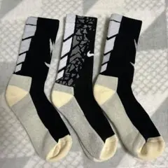 Nike サッカーソックス 運動ソックス　3足セット 黒/白