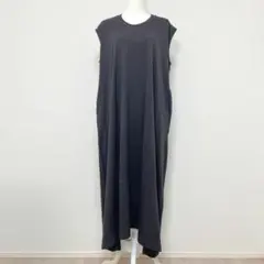 美品 SUGAR SPOON ロングワンピース ノースリーブ 無地 F