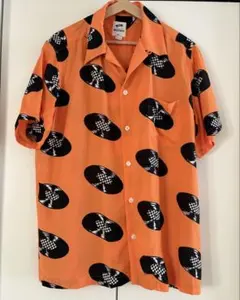 WACKO MARIA VANSレコードアロハシャツ　オレンジ Sのサムネイル