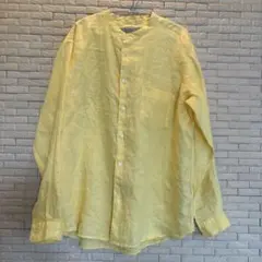 URBAN RESEARCH DOORS リネン100% バンドカラーシャツLのサムネイル