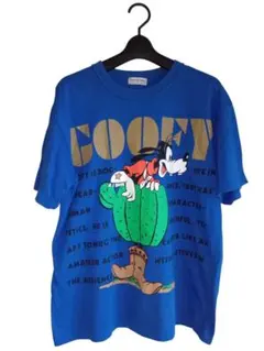 90s ディズニー USA製 ビンテージTシャツ グーフィー 青 8539B - メルカリ