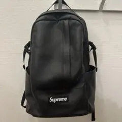SUPREME 23AW LEATHER BACKPACK BLACK