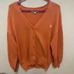 U.S. POLO ASSN. オレンジ カーディガン