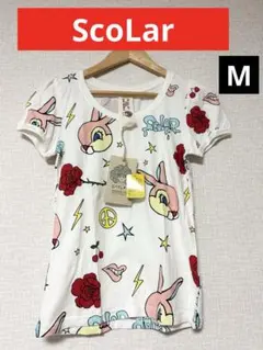 ❤️新品未使用❤️ScoLar スカラー半袖バンビ カットソーTシャツMオフホワイトのサムネイル