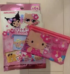 サンリオ サマーバケーション 日焼けキティ フラットポーチ セリア ハローキティのサムネイル