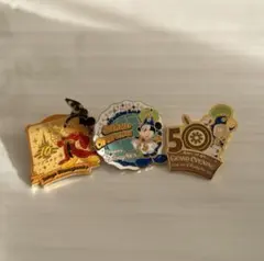 ディズニーランド、ディズニーシーピンバッジ3種セット