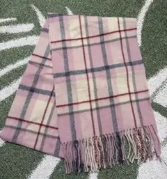 east boy マフラー ピンク チェック柄