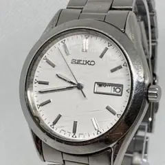 稼働】SEIKO メンズ 腕時計 SQ 5Y22-8050 ホワイト文字盤 - メルカリ