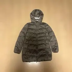 UNIQLO ダークグレー フード付き ロングダウンジャケット