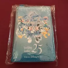 【ディズニー25周年】カードケースとエコバッグ袋　グランドシャトー宿泊者限定 東京ディズニーシー25周年 カードケース エコバッグ グランドシャトー