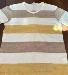 ストライプ Vネック Tシャツ