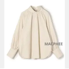 MACPHEE ブラッシュドコットンツイル ハイネックブラウスのサムネイル