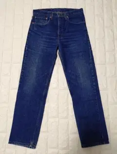 90s★USA製★リーバイス濃紺デニムパンツ★505激ヒゲストレートW32L30
