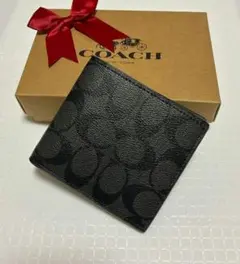 【オープン価格】新品COACH 二つ折り財布 シグネチャー アウトレット