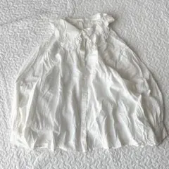 グレイル フリル襟 ブラウス 白 フリー ビッグカラー ゆったり 韓国