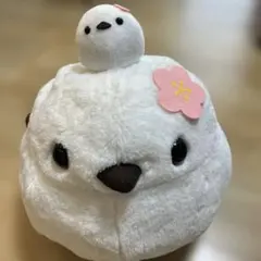 ふくふくシマエナガ カラフルフラワー ウルトラBIG しまゑガーベラ