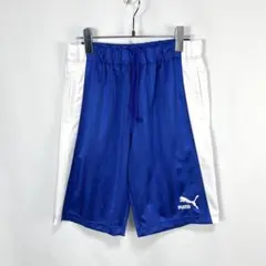 【90s】PUMA ヒットユニオン製 ハーフパンツ ブルー ビンテージ Mのサムネイル