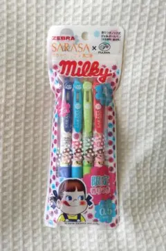 不二家ペコちゃん　ZEBRA SARASA x Milky 4色ボールペンセット 不二家ペコちゃん ZEBRA SARASA x Milky 4色ボールペンセット - メルカリ