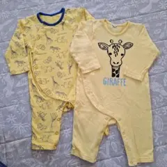 moujonjon ロンパース 2枚セット イエロー