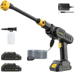 高圧洗浄機 コードレス 充電式 ノズル 自吸式 洗車 家庭用 日本語説明書付き