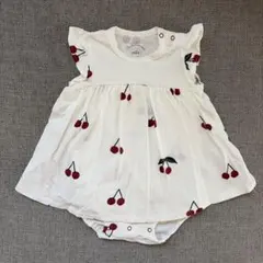 gelatopique ジェラートピケ　チェリー柄ロンパース