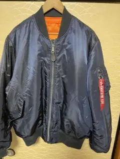 ◯美品　希少 アルファ MA-1 ネイビー 3L