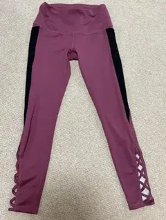 ワインレッド ヨガレギンス S