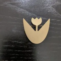 チューリップデザイン ブローチ ゴールド