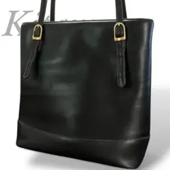 Kitamura キタムラ トートバッグ ブラックレザー ビジネスバッグ A4