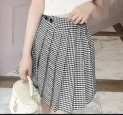 ミニスカート 秋冬服 千鳥柄