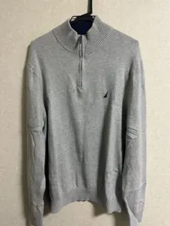 NAUTICA ノーティカ グレー ハーフジップ スウェット Lサイズ