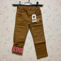 新品タグ付き ミキハウス ダブルB 折り返し柄付きパンツ100 ズボン