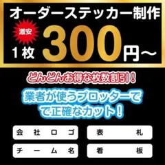 オーダーメイドカッティングステッカーシート大型サイズ切り文字防水看板　263