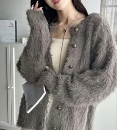 【classicalelf】2way シャギーニットカーデ