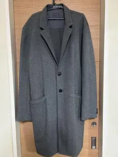 【美品】アバハウス・メンズ・チェスターコート（グレー・サイズ/48）