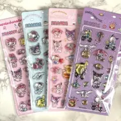 サンリオ 硬いシール 4枚セット 3D 立体 プリン ポチャッコ けろっぴ ⑥