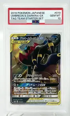 ブラッキー&ダークライGx smM 010/031 RR PSA 10