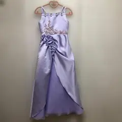 送料無料 子供ドレス 110cm ラベンダー 発表会 結婚式 ピアノ48302