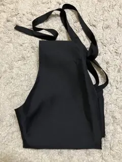 エプロン おしゃれ 黒 ワンピース 無地 ブラック カフェ 撥水 新品未使用