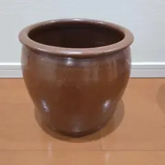 陶器　梅干し壺・漬物壺　メダカ用　味噌作り　昭和レトロ　アンティークのサムネイル