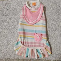 ペットパラダイス　プリティーブーケ 犬用ストライプフリルドレス 3S