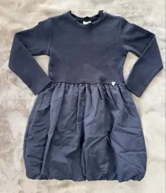 petit main 裾バルーンドッキングワンピース 100cm