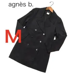 みみしば様専用H3210◾️アニエスベー　膝丈　ダブル　ブラック　コート